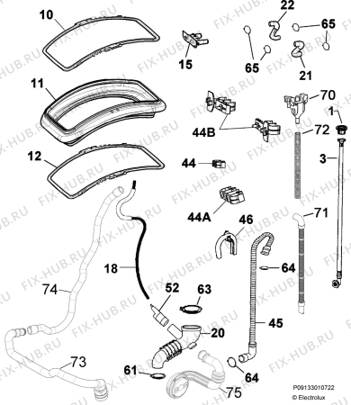 Взрыв-схема стиральной машины Aeg Electrolux L86360TL3 - Схема узла Hydraulic System 272